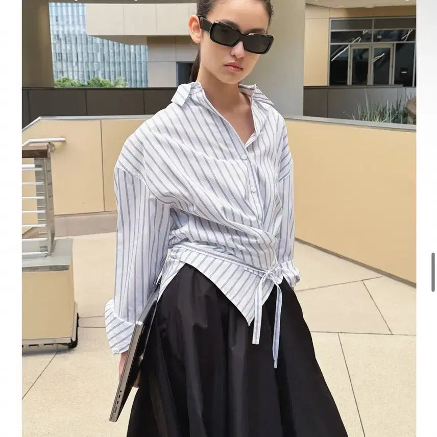 [BUNJANG] ORR PD Lab Shirt - Blue Stripe Women&