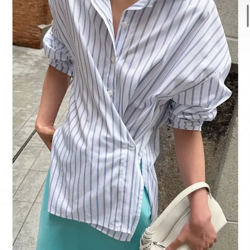 [BUNJANG] ORR PD Lab Shirt - Blue Stripe Women&