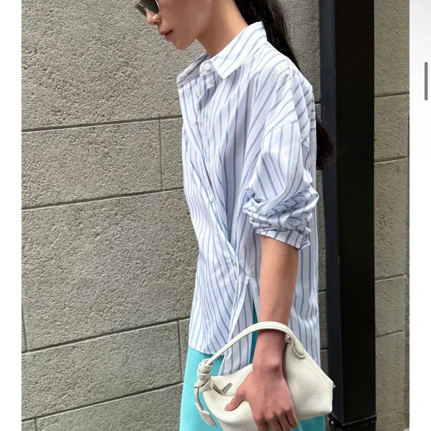 [BUNJANG] ORR PD Lab Shirt - Blue Stripe Women&