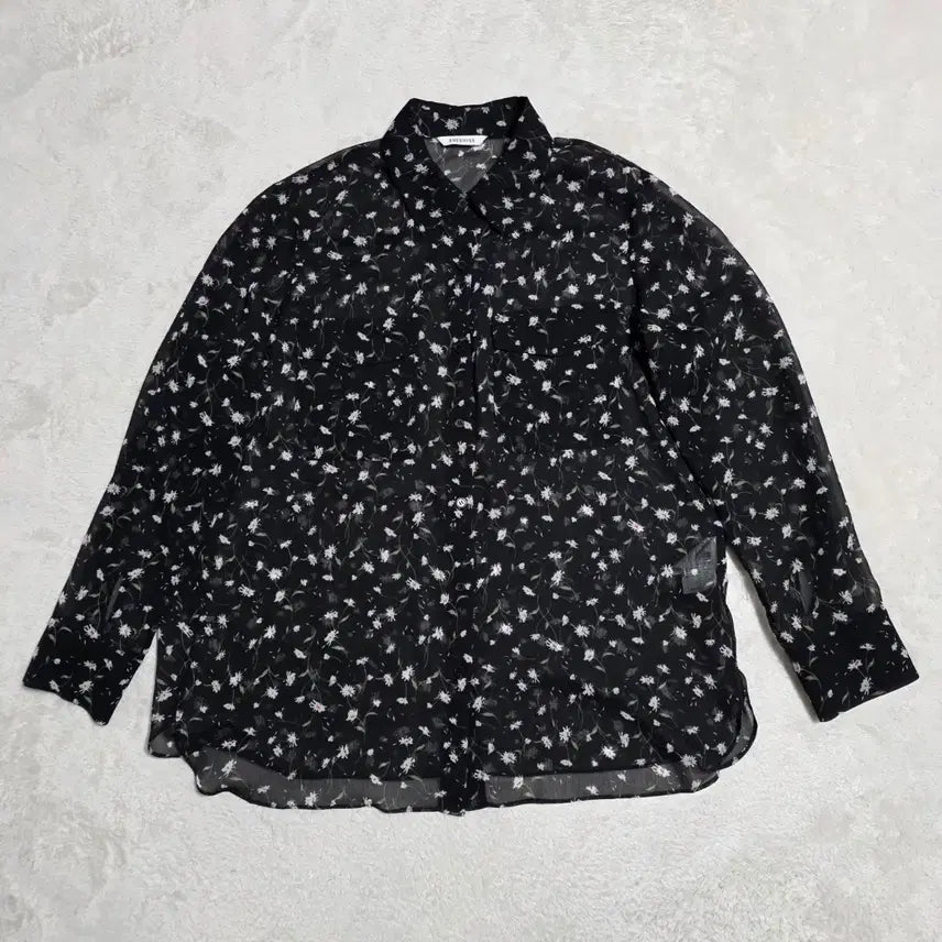 [SOLD OUT] (66)여성 쉬즈미스 시스루 플라워 프린팅 블라우스 봄여름