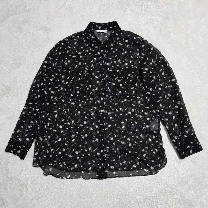 [SOLD OUT] (66)여성 쉬즈미스 시스루 플라워 프린팅 블라우스 봄여름