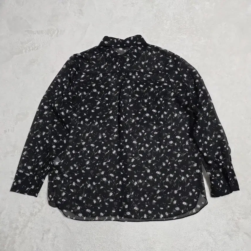 [SOLD OUT] (66)여성 쉬즈미스 시스루 플라워 프린팅 블라우스 봄여름