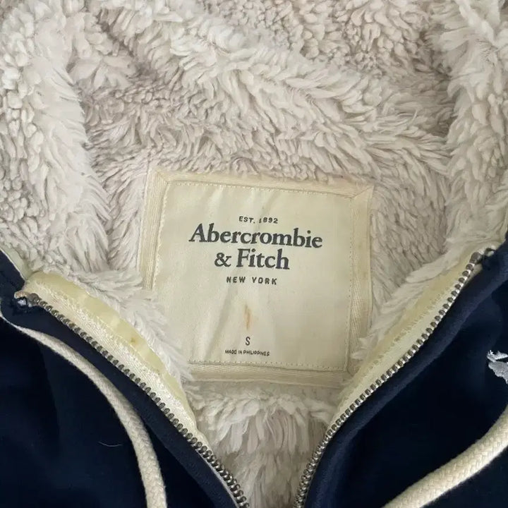 [BUNJANG] Abercrombie Navy Fleece Lined Hoodie / 아베크롬비 기모 후드집업