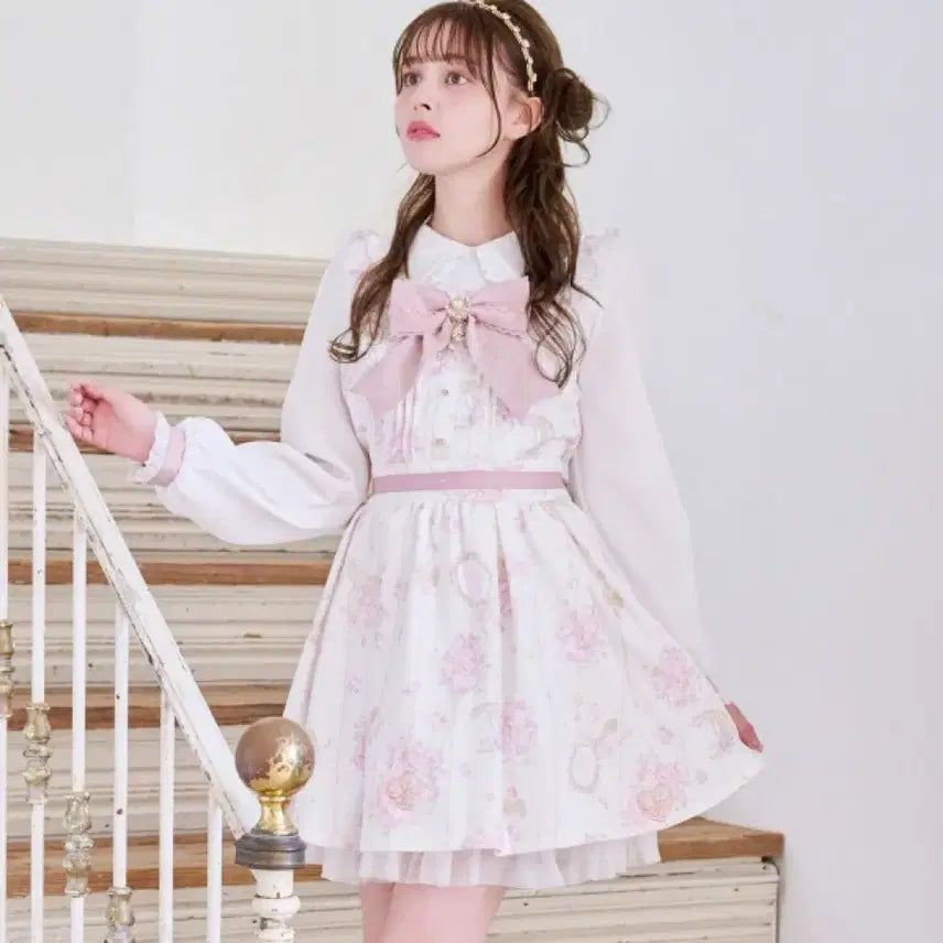 [BUNJANG] Liz Lisa Jewelry White Dress Set / 리즈리사 쥬얼리 원피스 화이트 양산형 lizlisa 셋업 소잉베어 교환