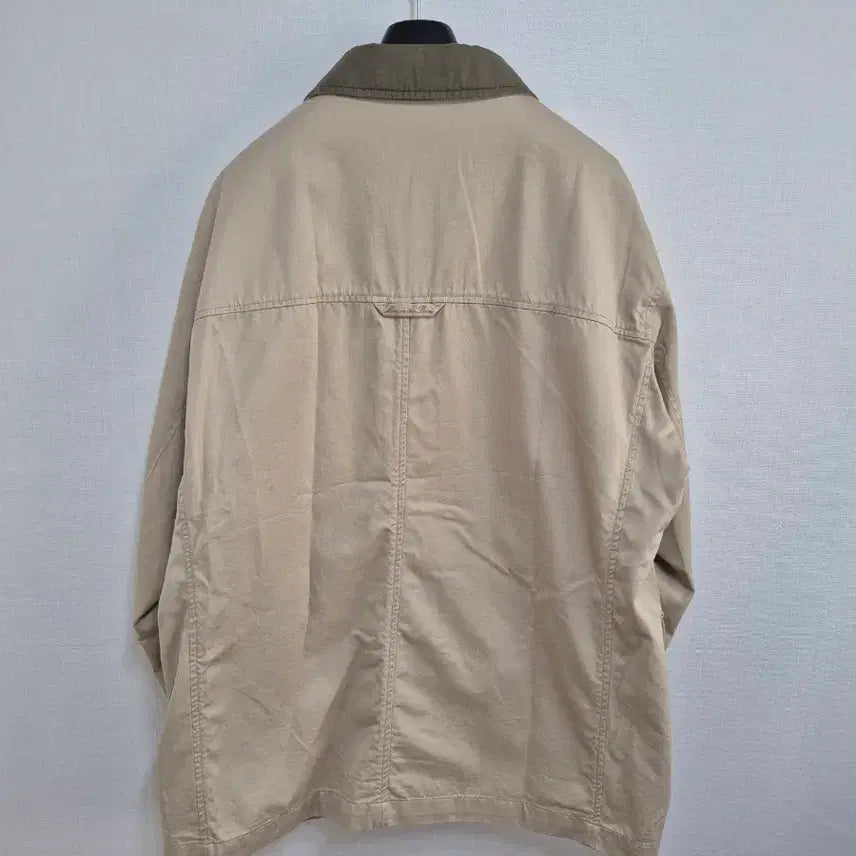 [SOLD OUT] 맨온더분 배색 칼라드 코튼 하프 자켓