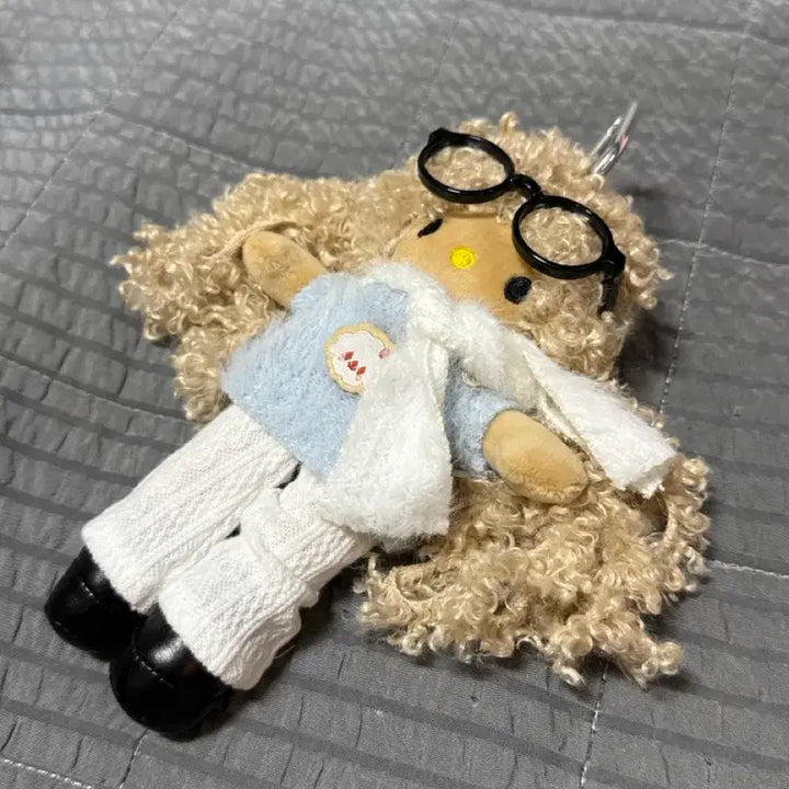 [BUNJANG] Angora Long-Legged Kitty Keychain / 앙고라 뽀글이 롱다리 키티