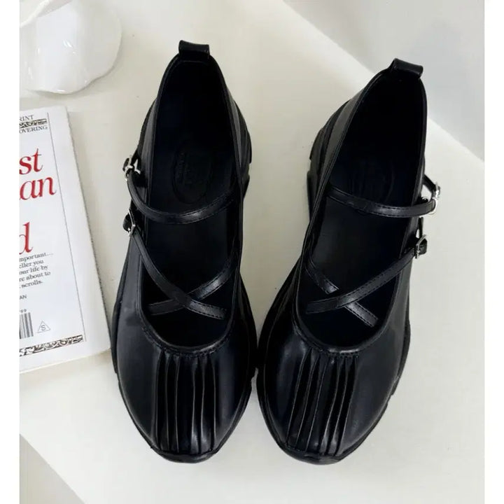 [BUNJANG] Lolo Mary Lightweight Mary Jane Flats / 블랙 스트랩 경량 메리제인 단화 운동화