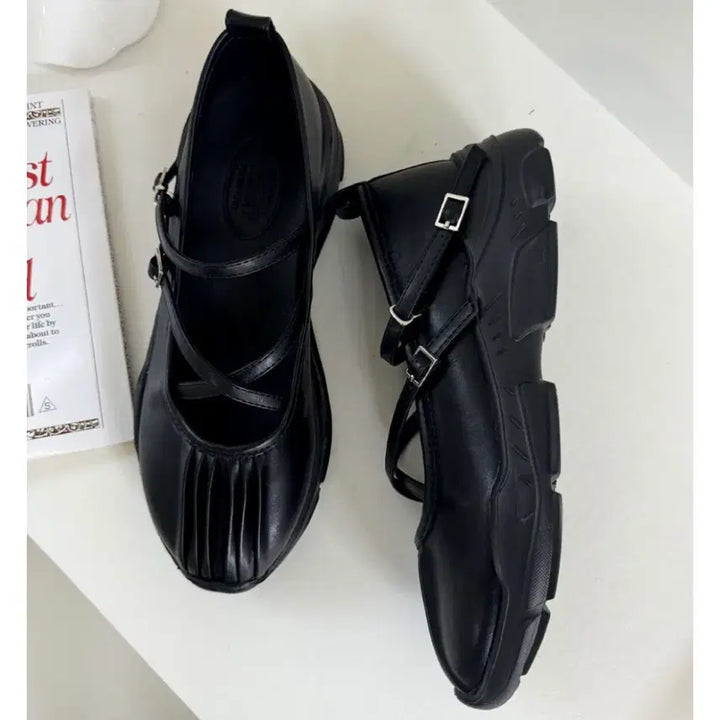 [BUNJANG] Lolo Mary Lightweight Mary Jane Flats / 블랙 스트랩 경량 메리제인 단화 운동화