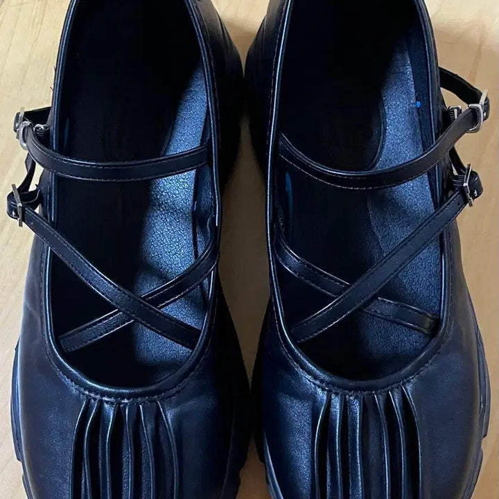 [BUNJANG] Lolo Mary Lightweight Mary Jane Flats / 블랙 스트랩 경량 메리제인 단화 운동화