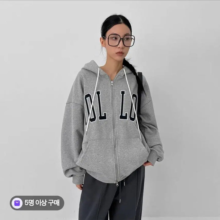 [BUNJANG] SPAO FOLLOW Gray Hoodie Zip-up / 회색 FOLLOW 후드집업 외 스파오 후드집업
