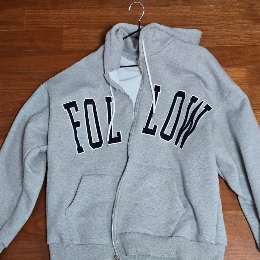 [BUNJANG] SPAO FOLLOW Gray Hoodie Zip-up / 회색 FOLLOW 후드집업 외 스파오 후드집업