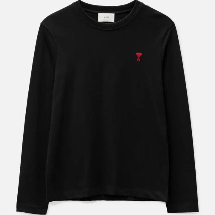[BUNJANG] Ami Small Logo Long Sleeve T-shirt / 아미 스몰로고 롱슬리브 긴팔티 블랙/화이트