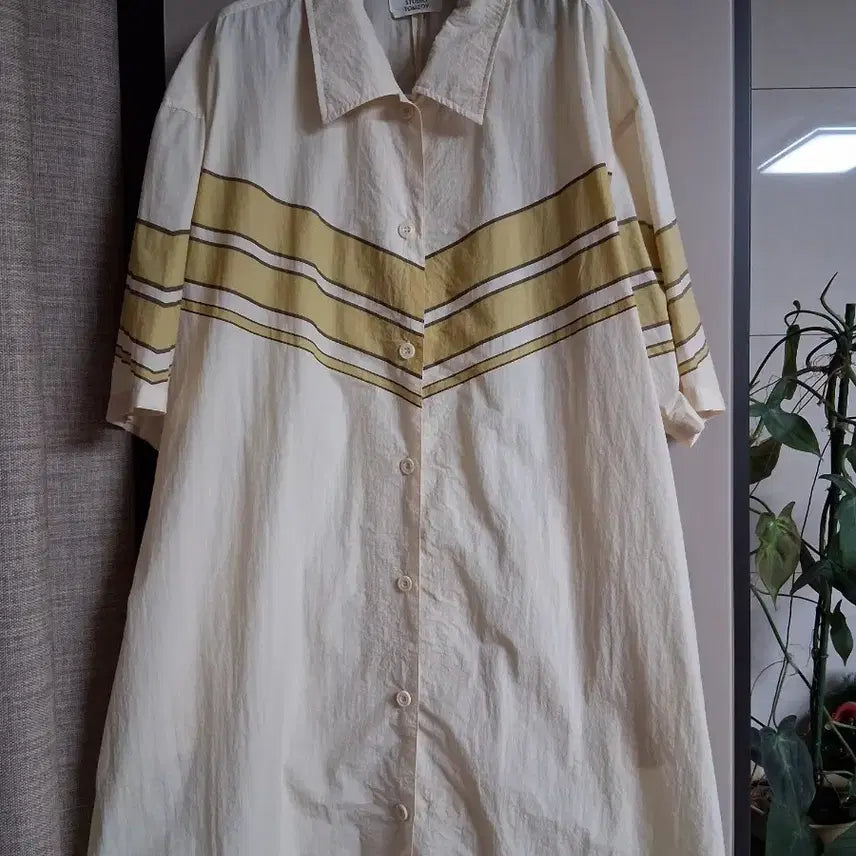 [SOLD OUT] 스튜디오톰보이 컬러배색 셔츠원피스