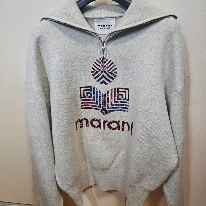 [BUNJANG] Isabel Marant Half-Zip Logo Knit Sweater / 38) 이자벨 마랑 Isabel Marant 하프 지퍼 로고 니트