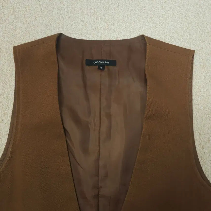 [BUNJANG] COCOMARIN Vintage Vest - Camel Brown (Women&