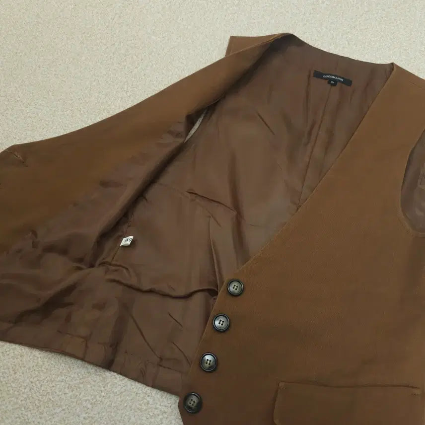 [BUNJANG] COCOMARIN Vintage Vest - Camel Brown (Women&