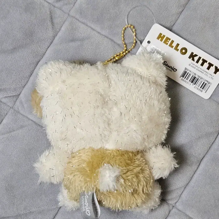 [BUNJANG] Sanrio Hello Kitty Sparkling Gold Plush Keychain (New) / (새상품) 산리오 반짝골드 인형 키링(헬로키티)