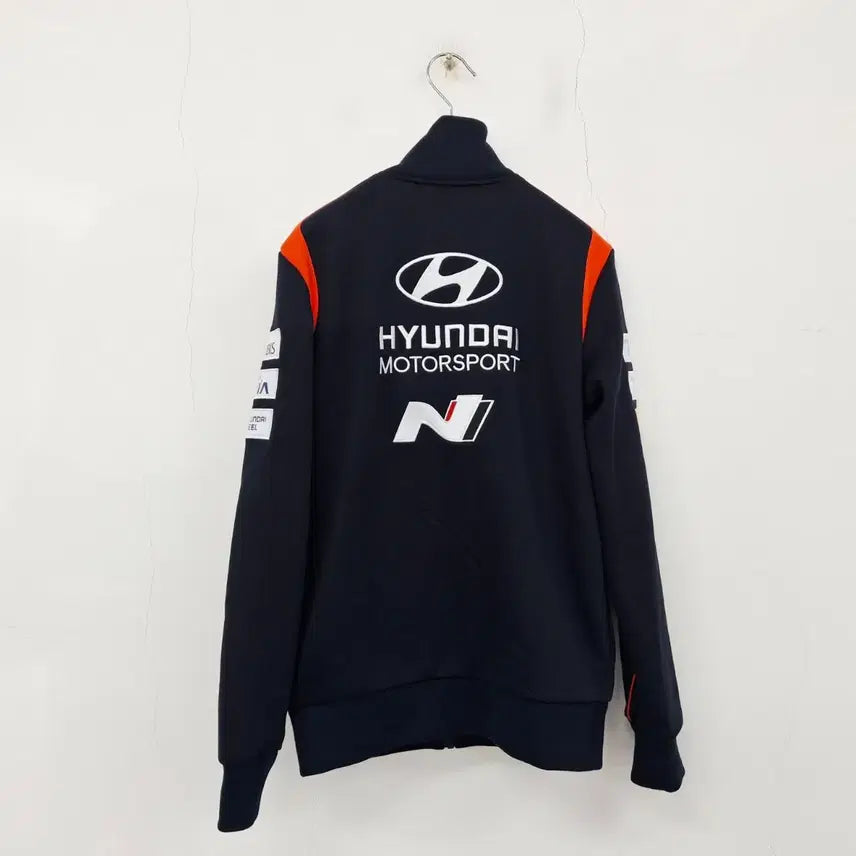 [BUNJANG] Hyundai Motors Racing Team N Cotton Poly Jersey Zip-up Jacket / 현대모터스 레이싱팀 N 코튼 폴리 져지 집업 자켓 M