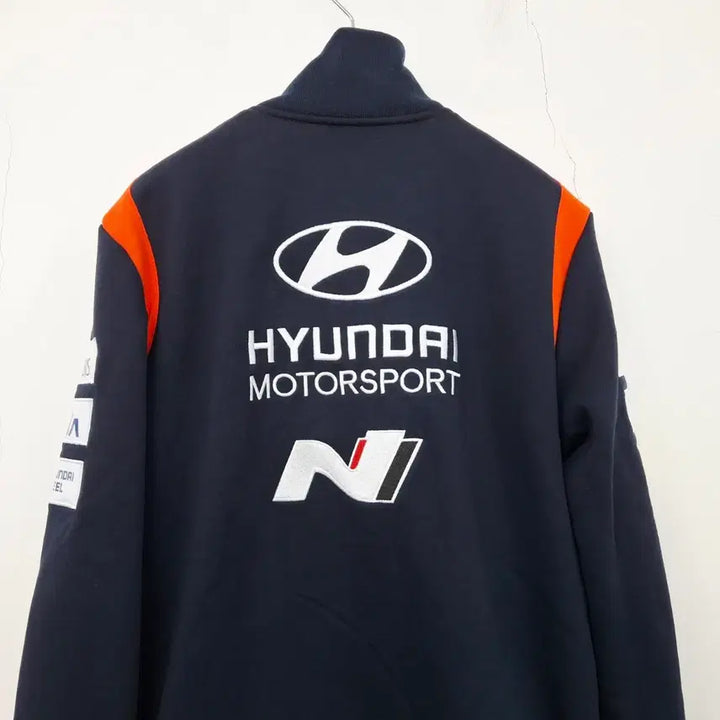 [BUNJANG] Hyundai Motors Racing Team N Cotton Poly Jersey Zip-up Jacket / 현대모터스 레이싱팀 N 코튼 폴리 져지 집업 자켓 M