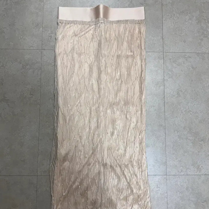 [BUNJANG] High Classic Beige Pearl Long Skirt / 베이지 펄스커트 S사이즈 새제품 하이클래식