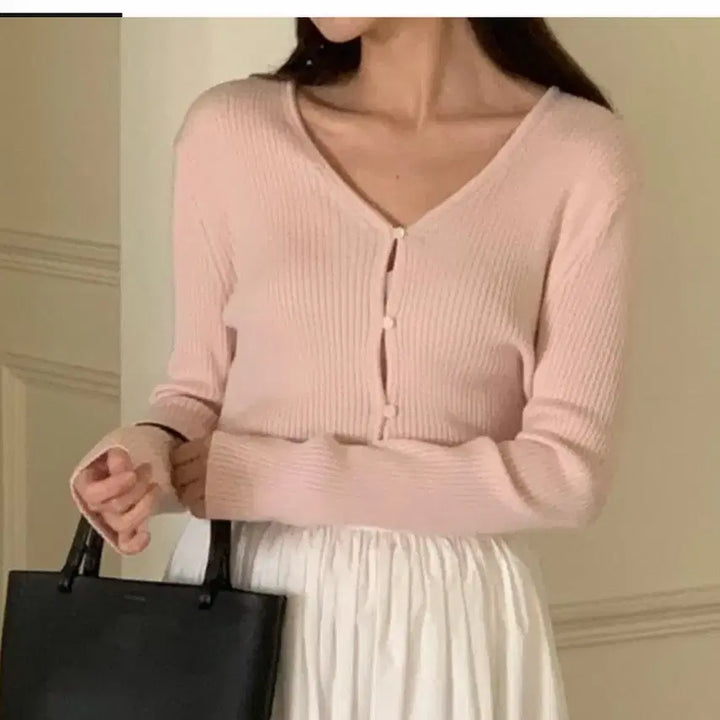 [SOLD OUT] 브이넥 골지 가디건