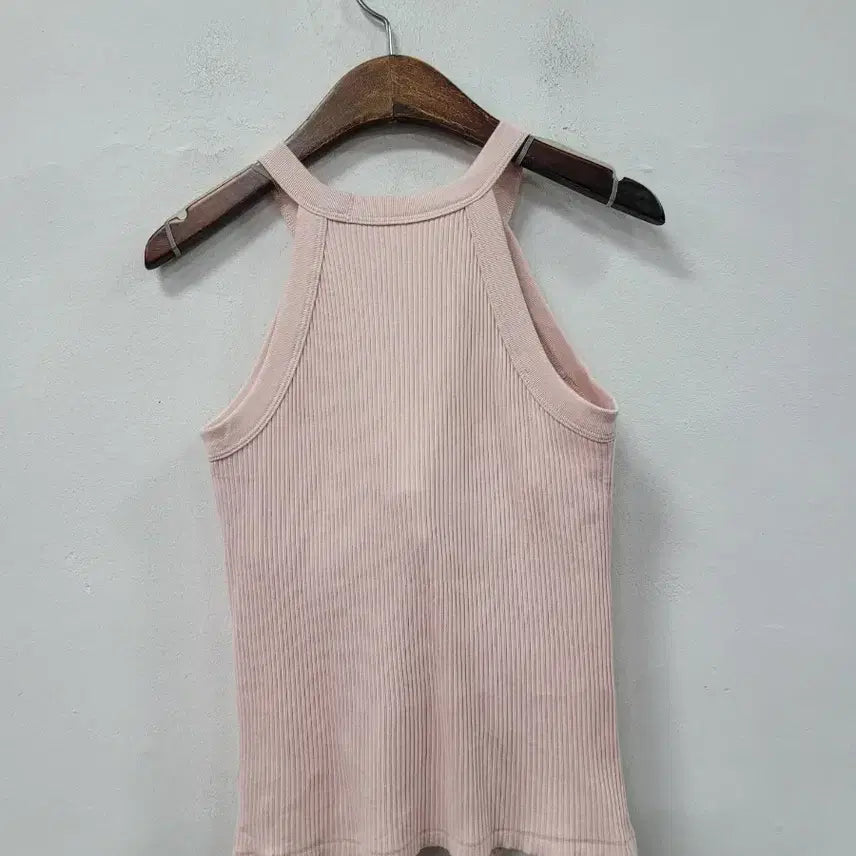 [SOLD OUT] 유니클로 핑크 골지 홀터넥 나시