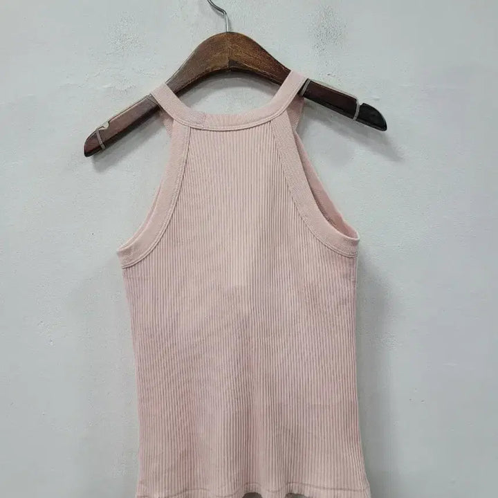 [SOLD OUT] 유니클로 핑크 골지 홀터넥 나시