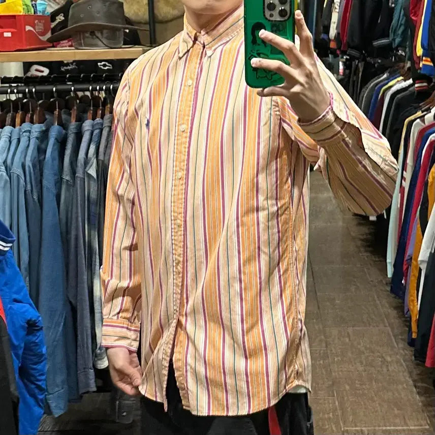 [BUNJANG] Polo Ralph Lauren Orange Short Sleeve Shirt / [HI] 폴로 랄프로렌 셔츠 오렌지