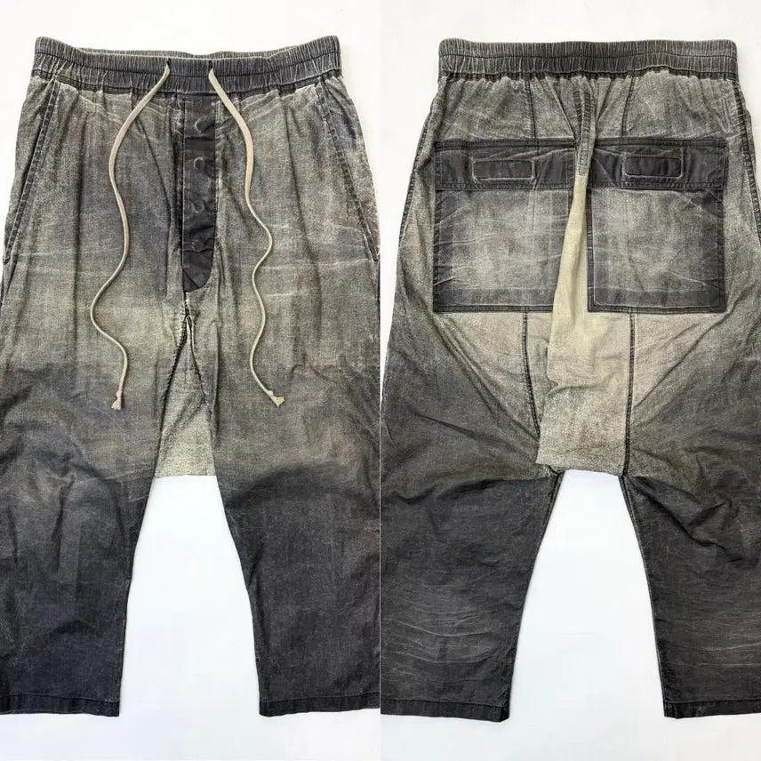 [BUNJANG] Rick Owens DRKSHDW Low Crotch Cropped Pants / 릭오웬스 17SS 다크쉐도우 로우 크러치 크롭 배기 팬츠
