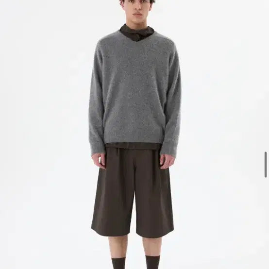 [BUNJANG] AMOMENTO Sheer Nylon Cowl Neck Anorak (Brown/M) / 아모멘토 시어 나일론 카울넥 아노락(브라운/M)