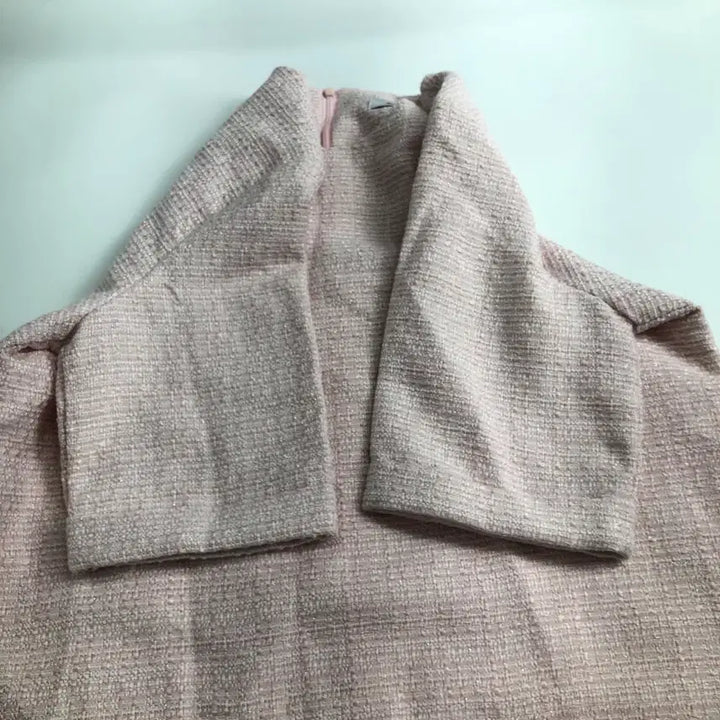 [BUNJANG] Pink Tweed Short Sleeve Dress / 핑크 트위드 반팔 원피스