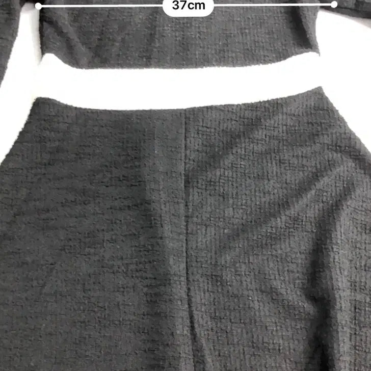[BUNJANG] Black Tweed Long Dress / 블랙 트위드 롱 원피스