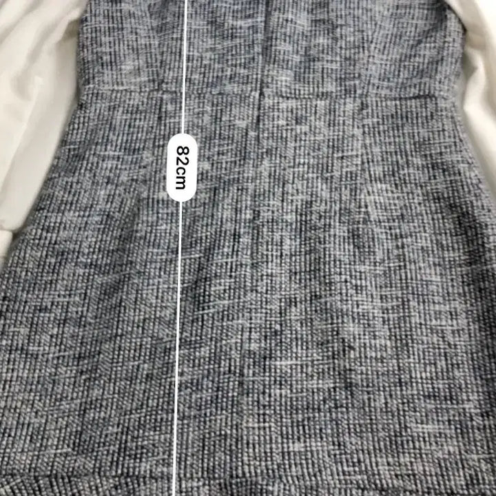 [SOLD OUT] 로엠 트위드 배색 쉬폰 롱 원피스