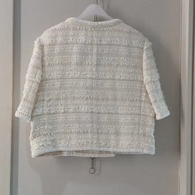 [BUNJANG] Lanvin Tweed Short Sleeve Jacket Ivory / 랑방 트위드 반팔 자켓 아이보리