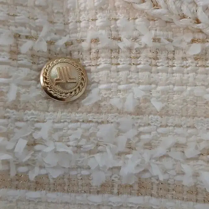 [BUNJANG] Lanvin Tweed Short Sleeve Jacket Ivory / 랑방 트위드 반팔 자켓 아이보리