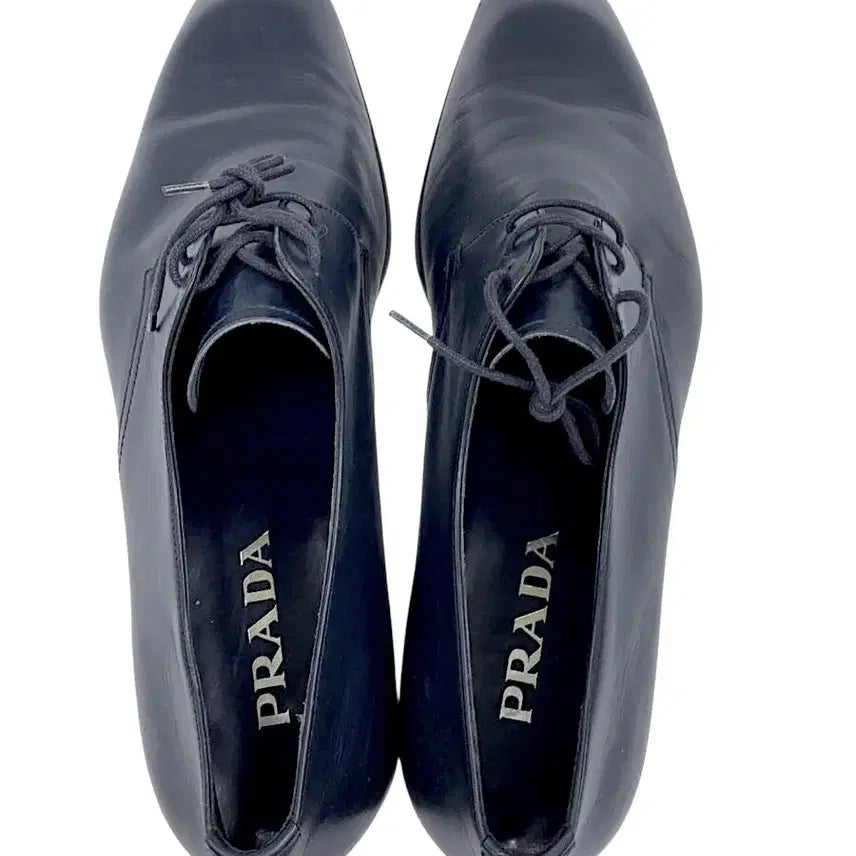 [BUNJANG] Prada Leather Square Toe Derby Shoes / 프라다 레더 스퀘어토 더비슈즈