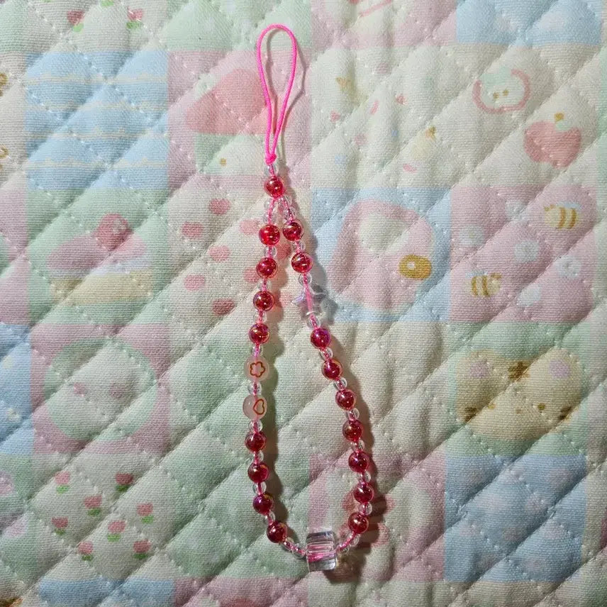 [BUNJANG] Beaded Phone Keychain and Strap Set / 비즈 핸드폰 키링 / 스트랩 세트