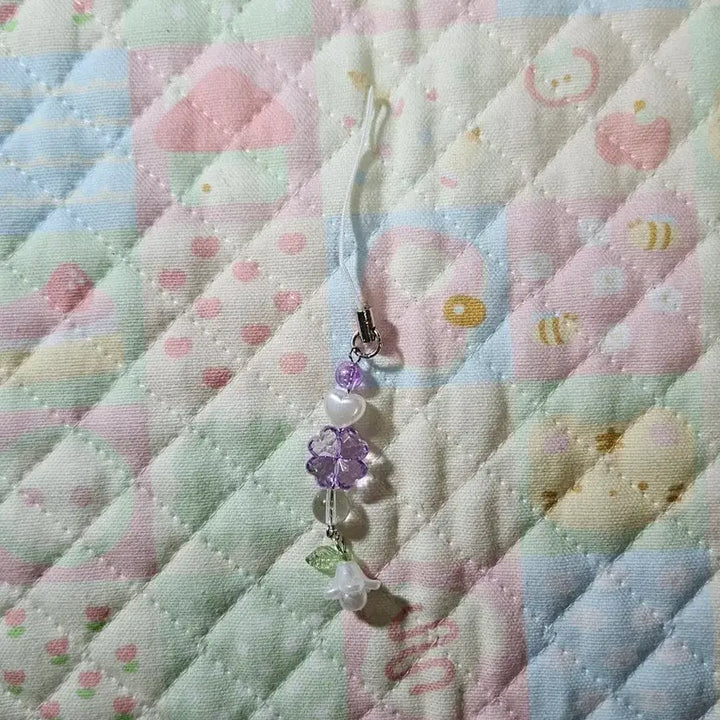 [BUNJANG] Beaded Phone Keychain and Strap Set / 비즈 핸드폰 키링 / 스트랩 세트