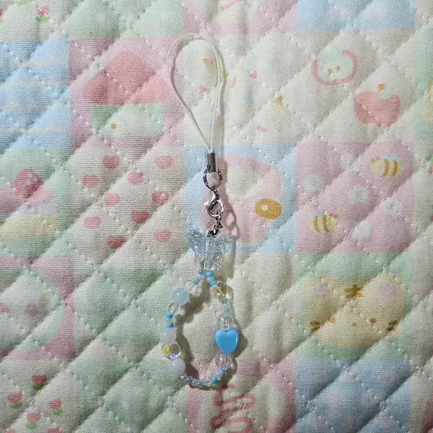[BUNJANG] Beaded Phone Keychain and Strap Set / 비즈 핸드폰 키링 / 스트랩 세트