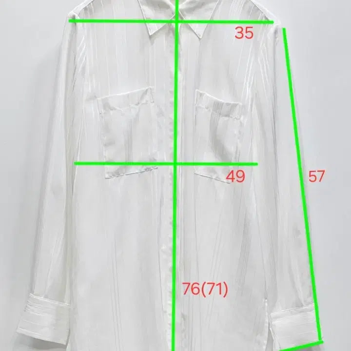 [BUNJANG] Club Monaco White Striped Shirt / 클럽모나코 화이트 스트라이프 셔츠