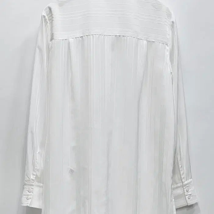 [BUNJANG] Club Monaco White Striped Shirt / 클럽모나코 화이트 스트라이프 셔츠