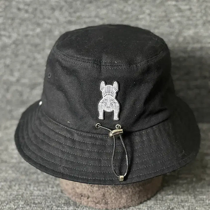 [BUNJANG] LifeWork Puppy Bucket Hat / 라이프워크 블랙 강아지 버킷햇