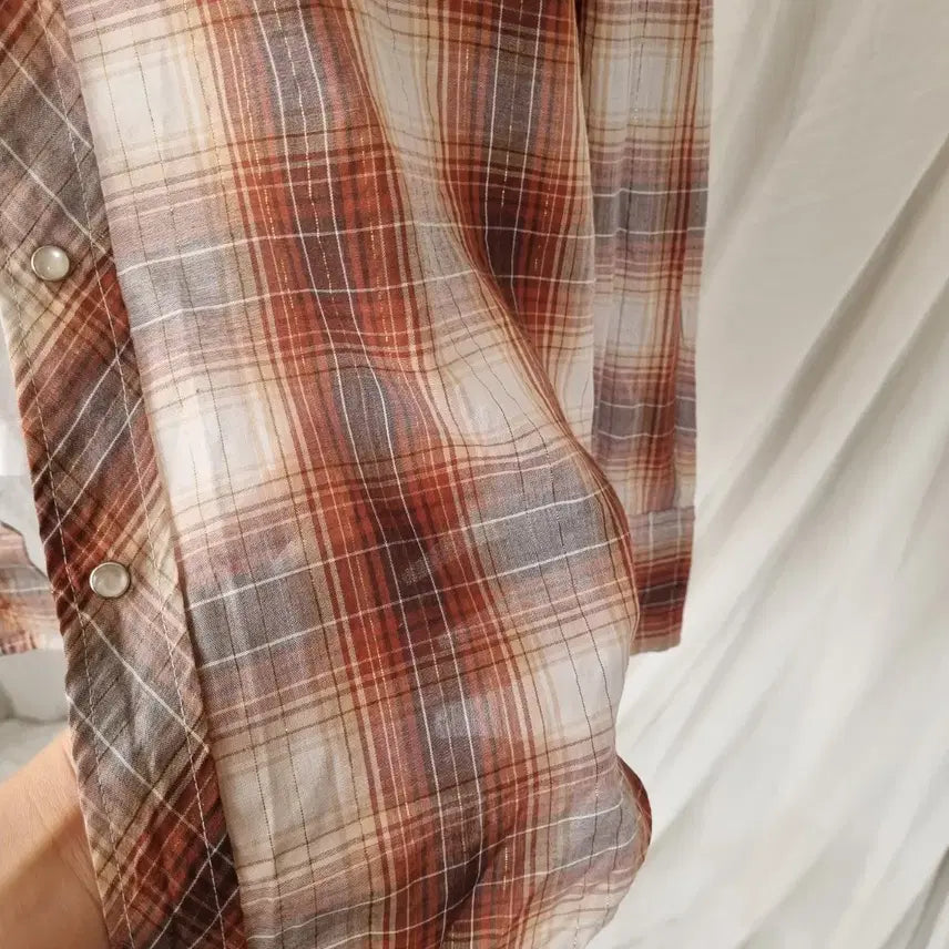[SOLD OUT] Authentic Western 옴브레 체크 셔츠 (XL,상태양호)