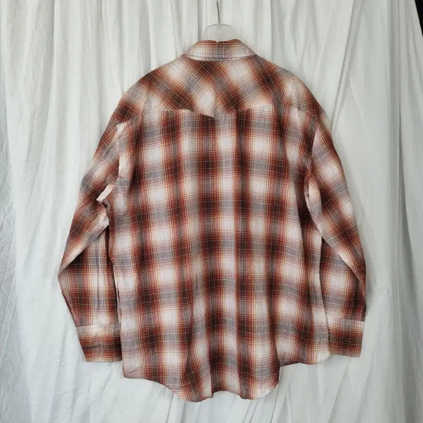 [SOLD OUT] Authentic Western 옴브레 체크 셔츠 (XL,상태양호)