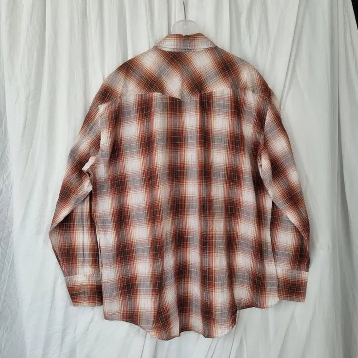 [SOLD OUT] Authentic Western 옴브레 체크 셔츠 (XL,상태양호)