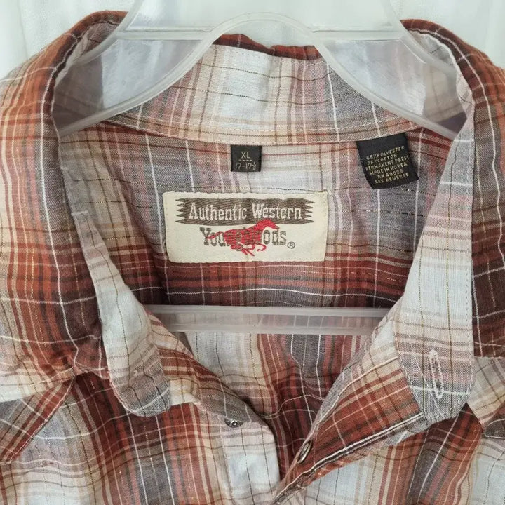 [SOLD OUT] Authentic Western 옴브레 체크 셔츠 (XL,상태양호)