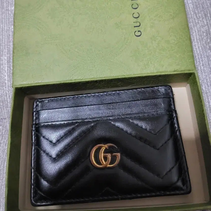 [BUNJANG] Gucci Marmont Card Wallet Black / 구찌 마몬트 카드지갑 블랙