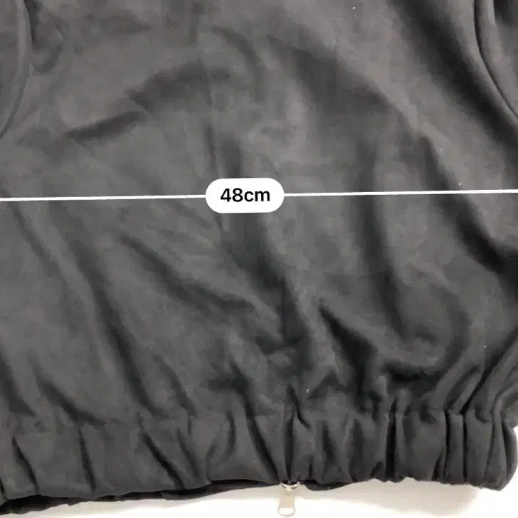 [BUNJANG] Black Crop Zip-Up Jacket / 블랙 크롭 기장 집업 자켓
