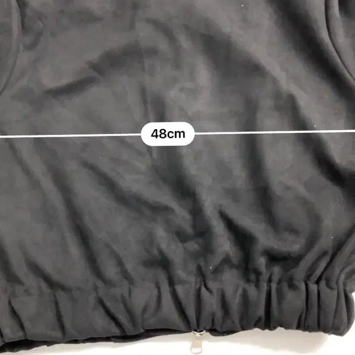 [BUNJANG] Black Crop Zip-Up Jacket / 블랙 크롭 기장 집업 자켓
