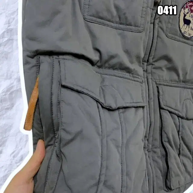 [BUNJANG] M Jeep Multi Logo Hooded Vest Padded / M 지프 멀티 로고 후드 조끼 패딩